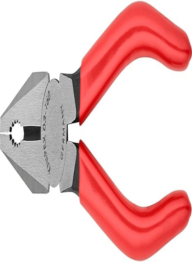 KNIPEX Combination Pliers| Durable | For tough Jobs| Cutting | Gripping| Pulling (Plastic Handle, Black Atramentised, 160 mm) - Image 3