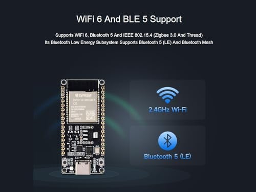 Waveshare لوحة تطوير المتحكم الدقيق Waveshare ESP32-C6 RISC-V مع WiFi 6 وBluetooth 5 وIEEE 802.15.4 (Zigbee 3.0 وThread)، تعتمد على وحدة ESP32-C6-WROOM-1-N8، تدعم تطوير USB وUART - Image 3