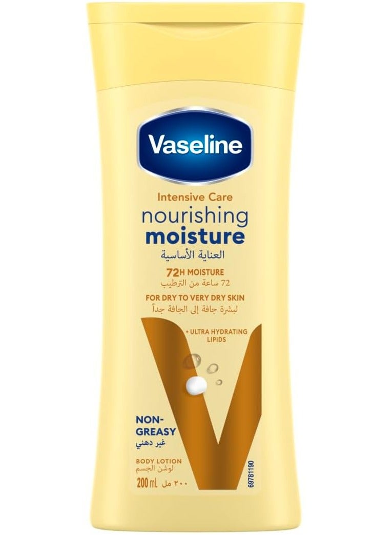 Vaseline Lotion Intensive Care Nurturing Moisture For Dry Skin White 200ml