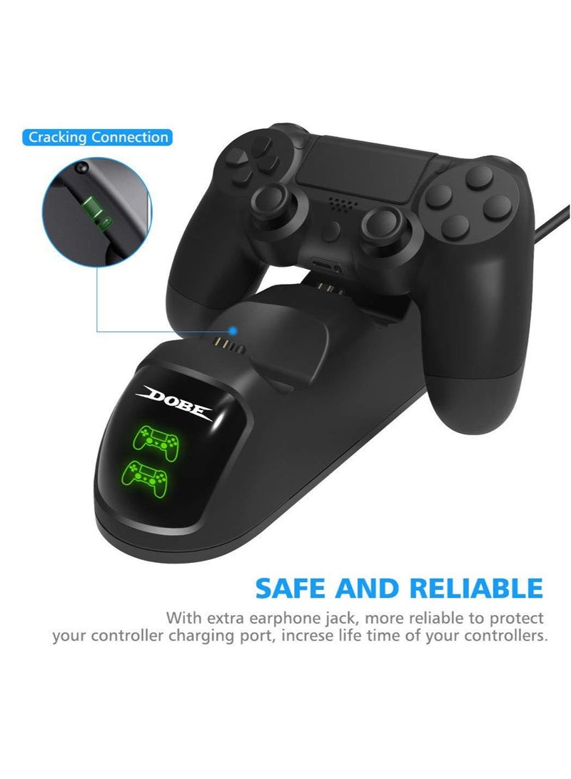 دوبي محطة شحن لوحدة التحكم PS4 لأجهزة Play Station 4 حامل شاحن مزدوج مع شاشة عرض الحالة لأجهزة PS4PS4 SlimPS4 Pro - Image 5