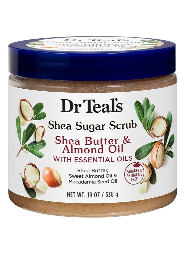 Dr Teal's Shea Sugar Shea Butter and Almond Oil Body Scrub, 538 g - Image 1