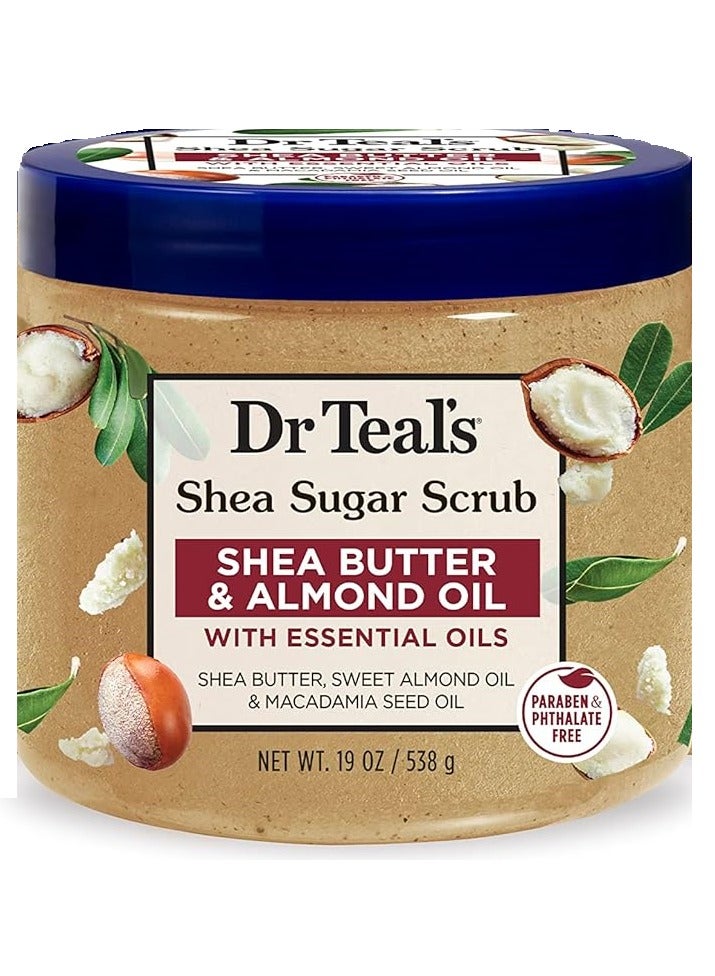 Dr Teal's Shea Sugar Shea Butter and Almond Oil Body Scrub, 538 g - Image 2