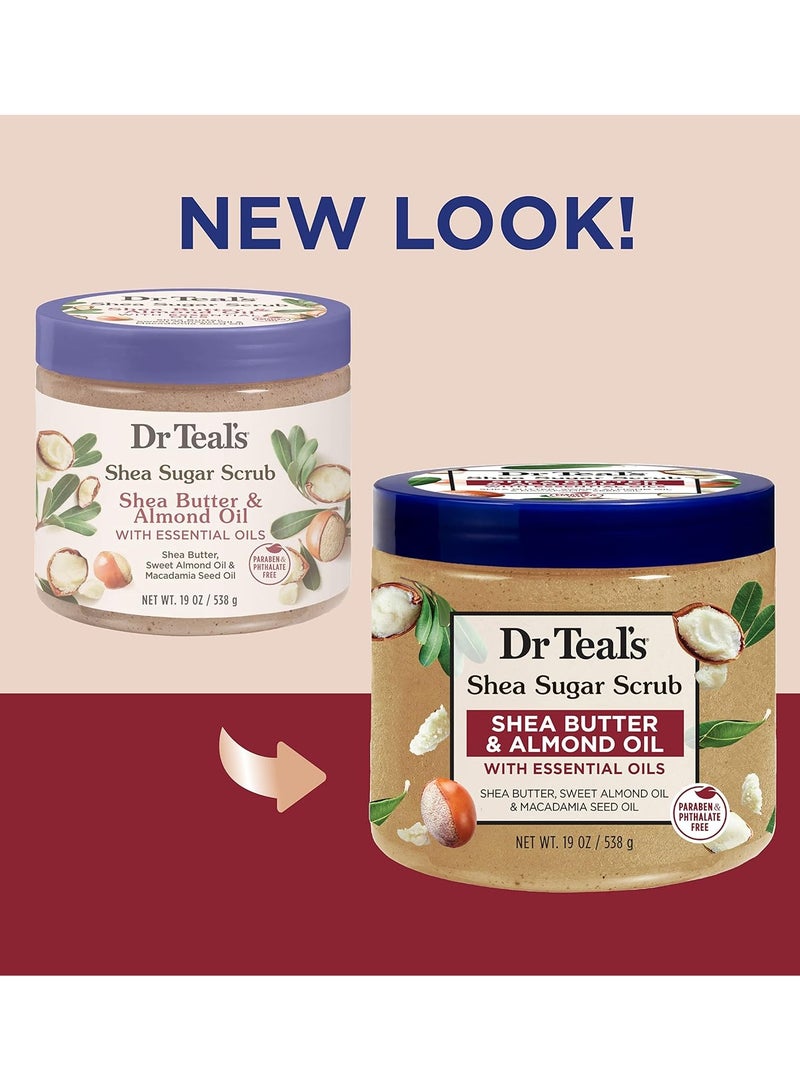 Dr Teal's Shea Sugar Shea Butter and Almond Oil Body Scrub, 538 g - Image 4