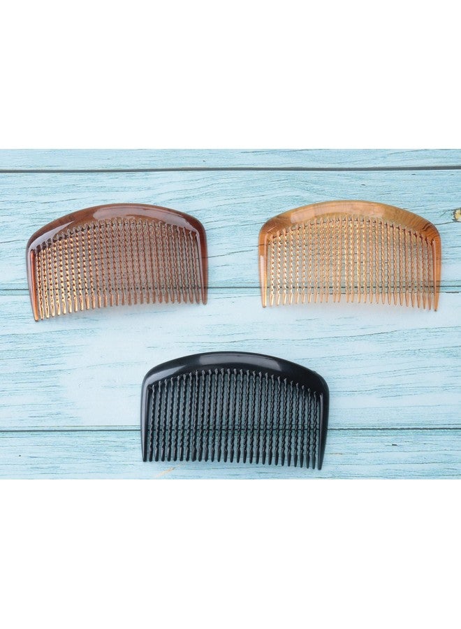 Ruwado 6 Pcs 29 Teeth French Hair Side Comb Vintage Style Coffee Black Brown Plastic Twist Hair Clips Accessories For Women Girls Long Fine Curly Hair Decorative Diy Hair Supplies - Image 3