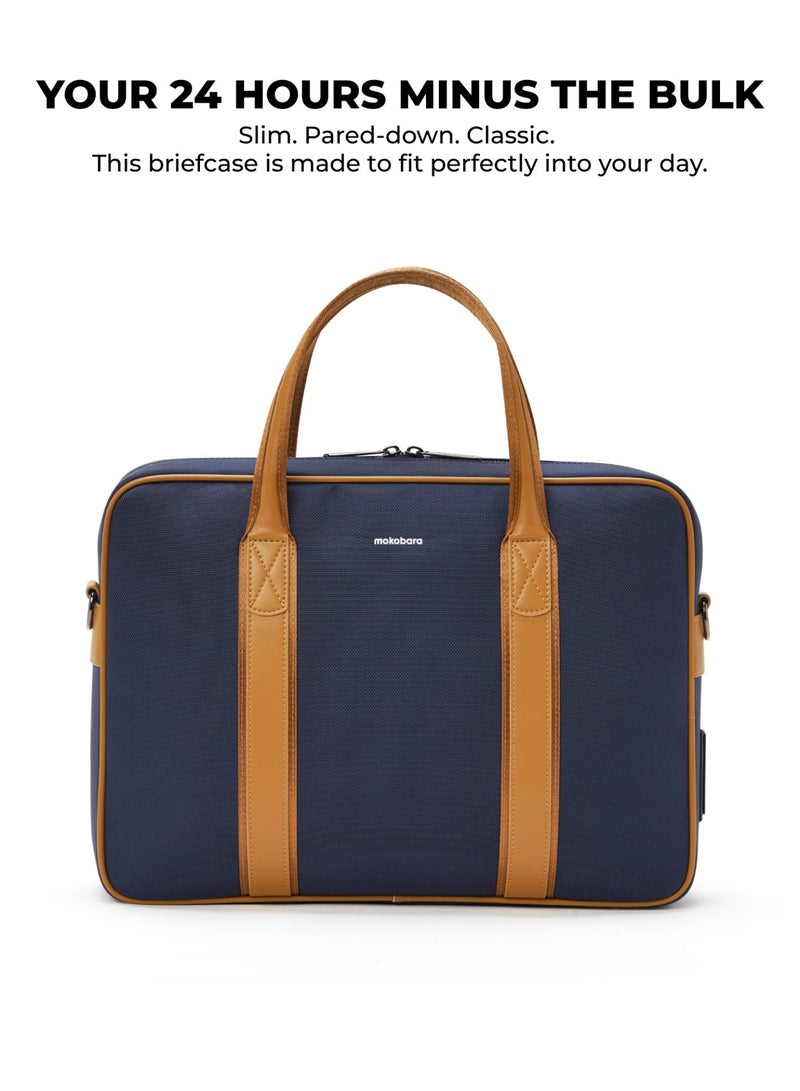Mokobara The Decaf Briefcase - Nylon Material | Coastline, Navy Blue  - Image 4