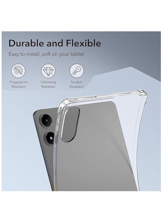 erorex (1+2 Pcs) Compatible with Xiaomi Poco Pad/Redmi Pad Pro 12.1inch Clear Case & 2 TPU Films screen protector, [Anti-Fingerprint][Anti-scratch] - Image 3