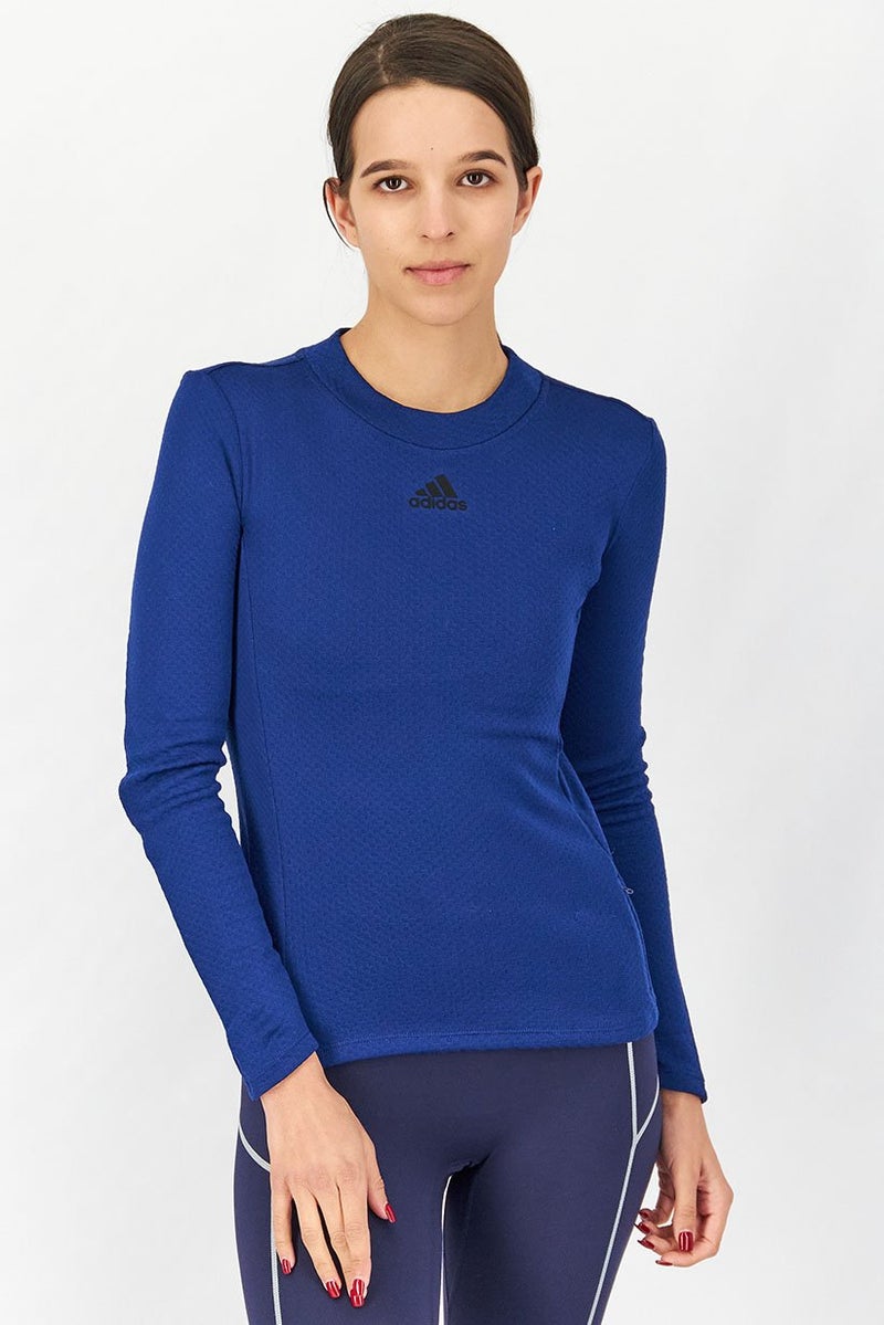 Adidas قمصان تدريب طويلة الأكمام للنساء، رياضية، بحرية - Image 1