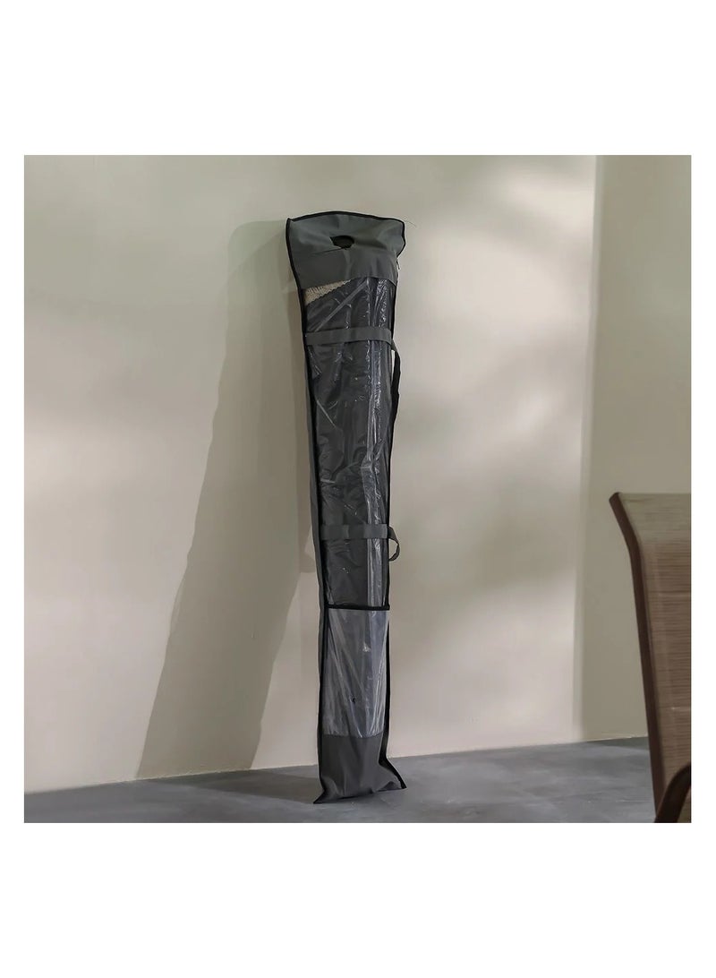 DANUBE HOME مظلة واحة مع زخرفة بدون قاعدة 2.7م مظلة فناء قابلة للتعديل | تصميم حديث مظلة شمسية خارجية مقاومة للماء مع حماية من الأشعة فوق البنفسجية للشرفة والشاطئ والمسبح 270x270 سم - بني - Image 4