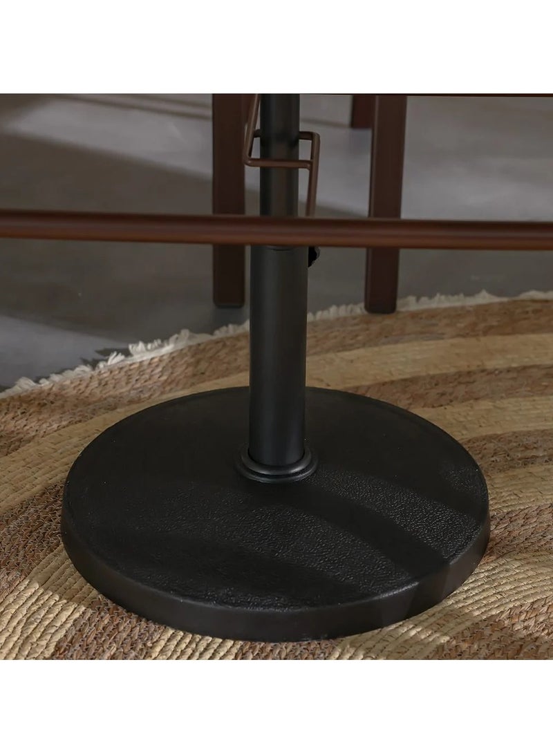 DANUBE HOME مظلة واحة مع زخرفة بدون قاعدة 2.7م مظلة فناء قابلة للتعديل | تصميم حديث مظلة شمسية خارجية مقاومة للماء مع حماية من الأشعة فوق البنفسجية للشرفة والشاطئ والمسبح 270x270 سم - بني - Image 5