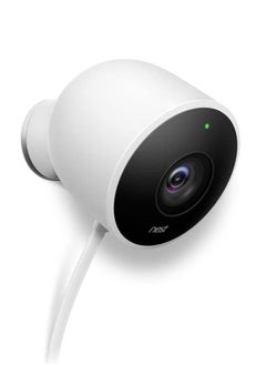 كاميرا مراقبة خارجية من Google Nest Cam بدقة 1080 بكسل عالية الدقة مع رؤية ليلية وواي فاي NC2100ES