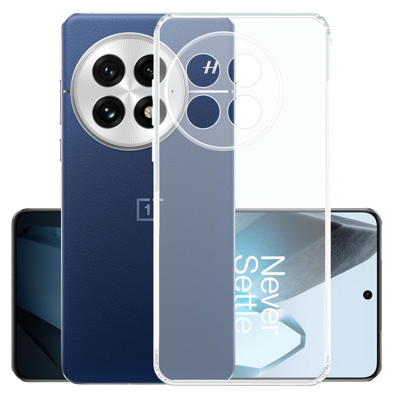 YOFO Silicon Back Cover Case for OnePlus 13 (Transparent) Camera Protection with Dust Plug - Image 1