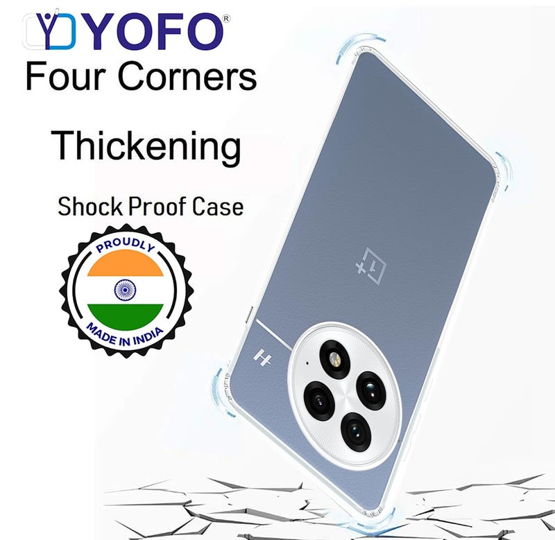 YOFO Silicon Back Cover Case for OnePlus 13 (Transparent) Camera Protection with Dust Plug - Image 3