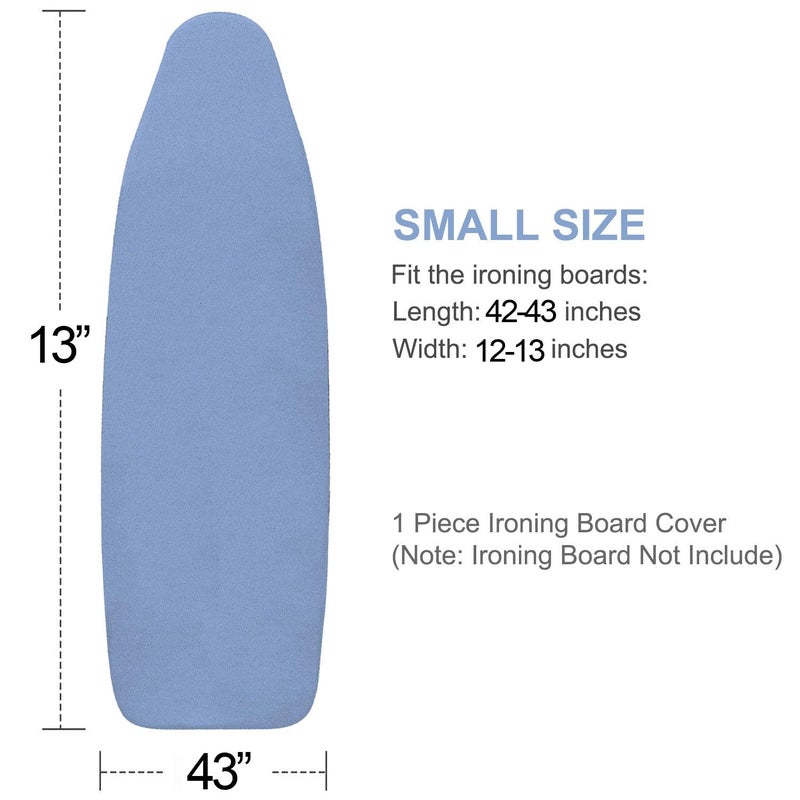 VividPaw Ironing Board Cover and Pad, Small Size 13x43, 12x42, Thick Padding, Elastic Edge, Silicone Coated, Adjustable Fastener, Heavy Duty Padded Iron Board Covers (Blue, 13" x 43") - Image 2