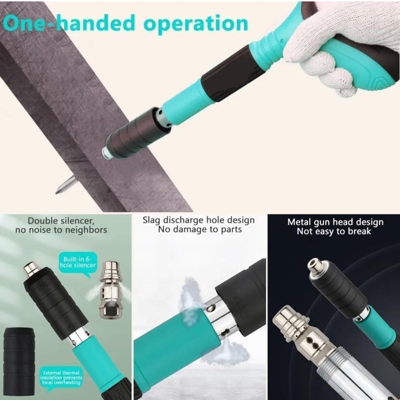 Stepallz Manual Steel Nail Gun Wall Fastening Tool Kit for Concrete and Wood with 20 Nails NAIL GUN 20 NAIL  - Image 3