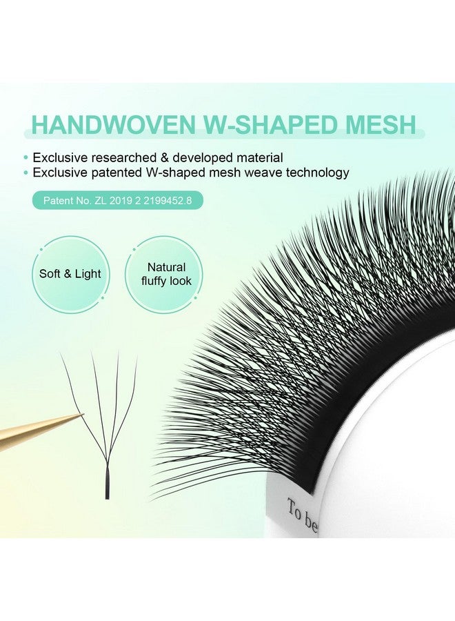 نجراكو W رمش تمديد 4D حجم مسبقة الصنع 0.07 مم D حليقة 13 مم فو المنك ماتي الأسود العنقودية سهلة Fanning Yy رموش العين - Image 2