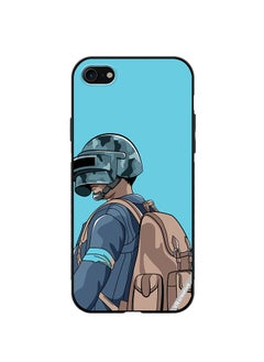 Protective Case Cover For Apple iPhone SE (2022) Helmet And In Military Uniform Design Multicolour