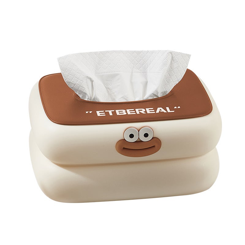 Generic 2024 Minimalist Tissue Box with Spring Dispenser Brown 