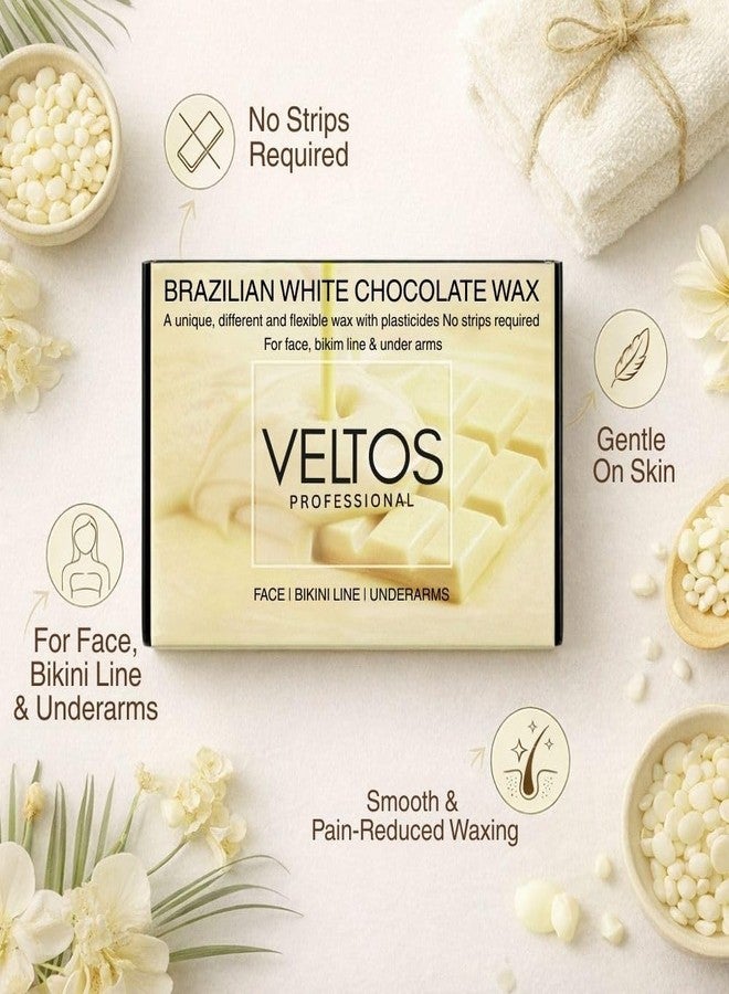 VELTOS Professional Brazilian White Chocolate Wax for Face, Bikini Line and Underarms, No Strips Required - Image 2