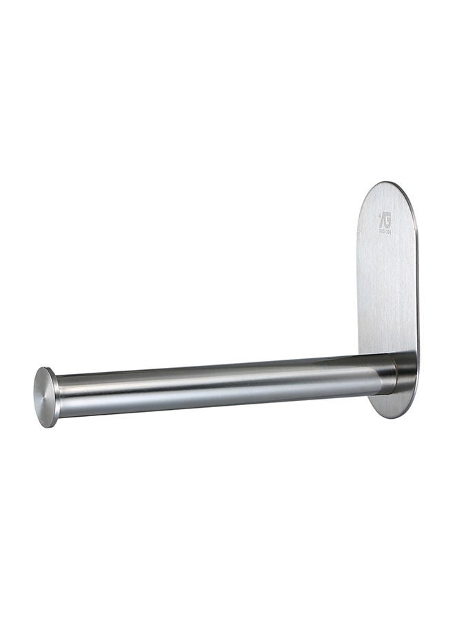 NIBEMINENT Multifounctional Nail-Free Wall-Mounted Holder Silver 5x15x0.138centimeter - Image 1