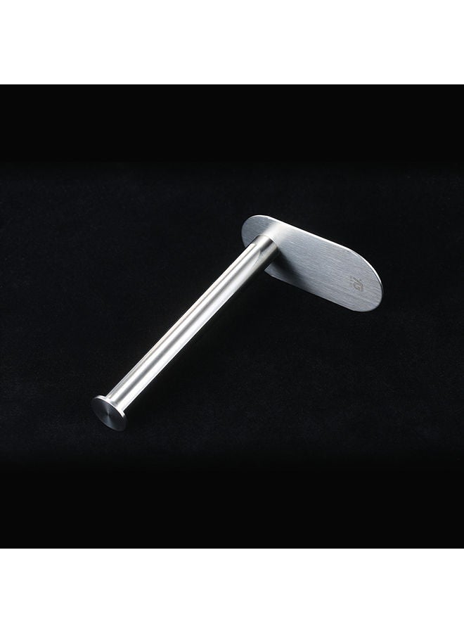 NIBEMINENT Multifounctional Nail-Free Wall-Mounted Holder Silver 5x15x0.138centimeter - Image 2