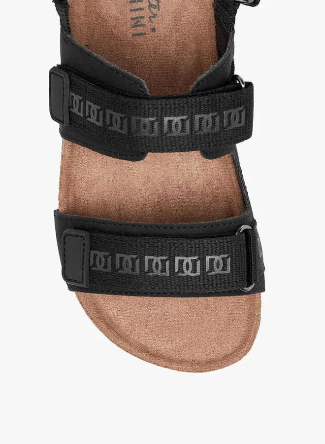 سيد دوتشيني Textured Sandals with Hook and Loop Closure
