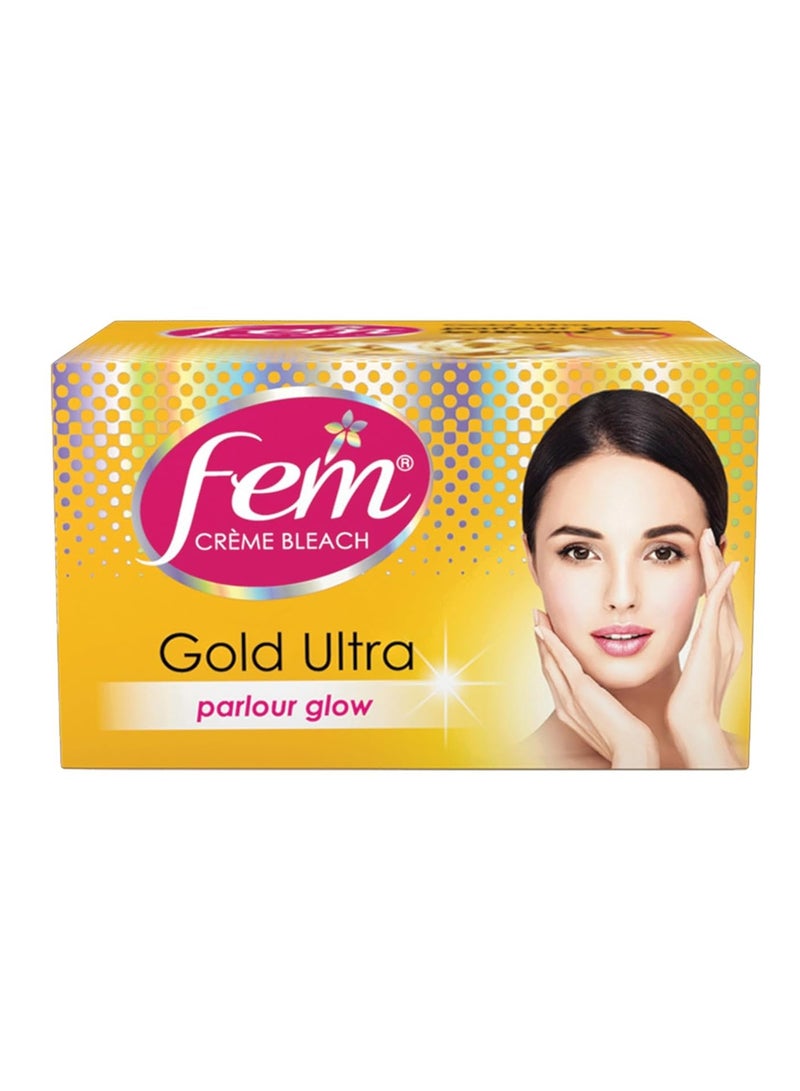 Fem Fairness (Gold Ultra) Crème - 30g | Advanced Parlour Like Glow System | Removes Tan, Brightens Skin & Gives Radiant Complexion | For All Skin Types | No Added Ammonia - Image 1