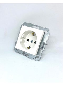 Netelsan Byobu White Grounded Socket (Excluding Frame) 1 Piece 