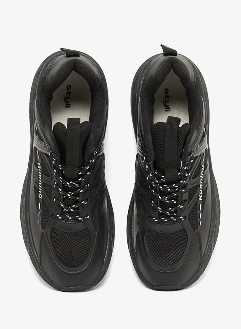 ستايلي اكتيف حذاء سنيكرز خفيف الوزن برباط غلق