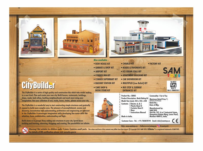 The CityBuilder Corner Row House Model Making Kit by The CityBuilder 1:43 Scale (7mm) O Gauge - Image 3