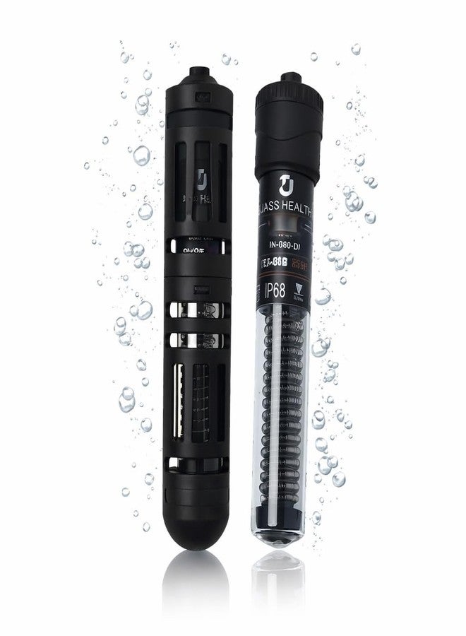 rizopets 25iW Intelligent Aquarium Heater Glass with Plastic Protective Guard, Automatic Temperature Control, IP68 Waterproof Quartz Heater for Fish Tanks (HEAT-25-WATT) - Image 1