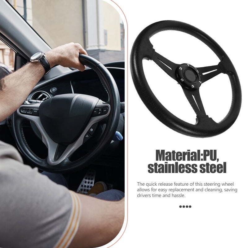 Steering Wheel Quick Release 14 Inch Universal Car Racing Steering Wheel - Image 5
