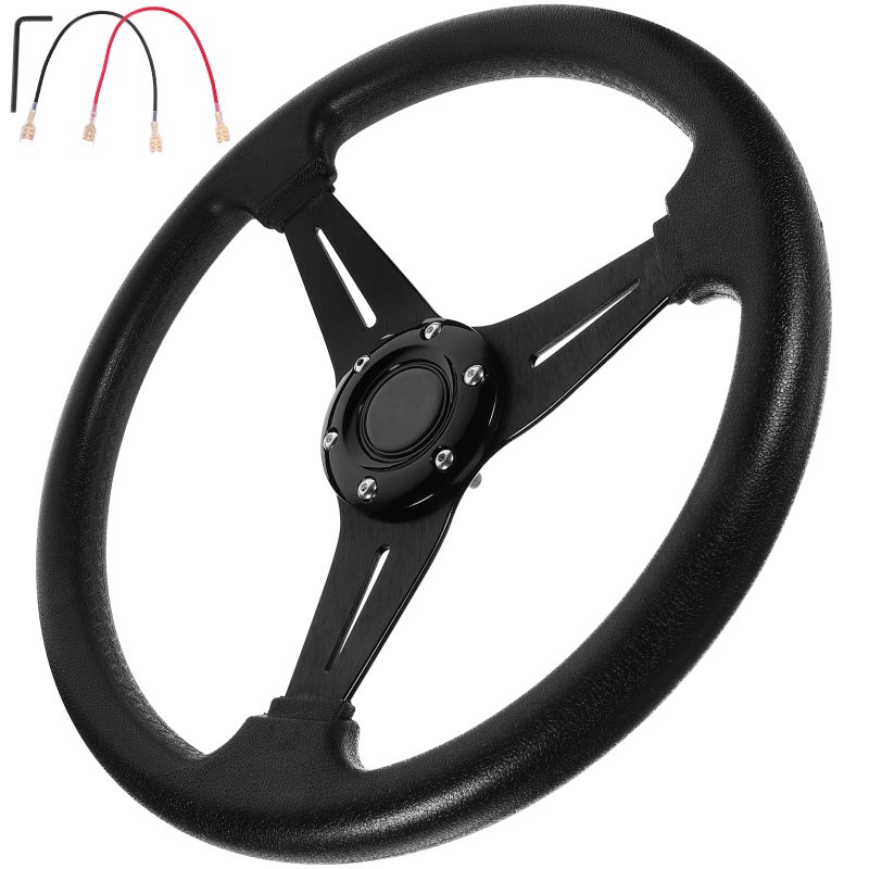 Steering Wheel Quick Release 14 Inch Universal Car Racing Steering Wheel - Image 1