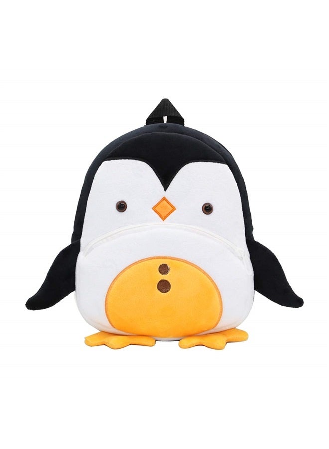 Cute Toddler Backpack Toddler Bag Plush Animal Cartoon Mini Travel Bag for Baby Girl Boy 2-6 Years(Penguin)  - Image 1