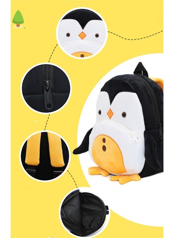 Cute Toddler Backpack Toddler Bag Plush Animal Cartoon Mini Travel Bag for Baby Girl Boy 2-6 Years(Penguin)  - Image 2