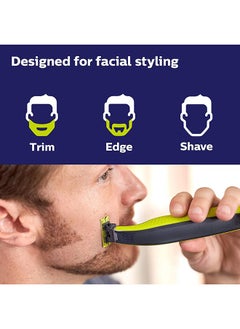 NIBEMINENT OneBlade Replaceable Blade QP220/50 Lime Green/Silver/Black  - Image 4