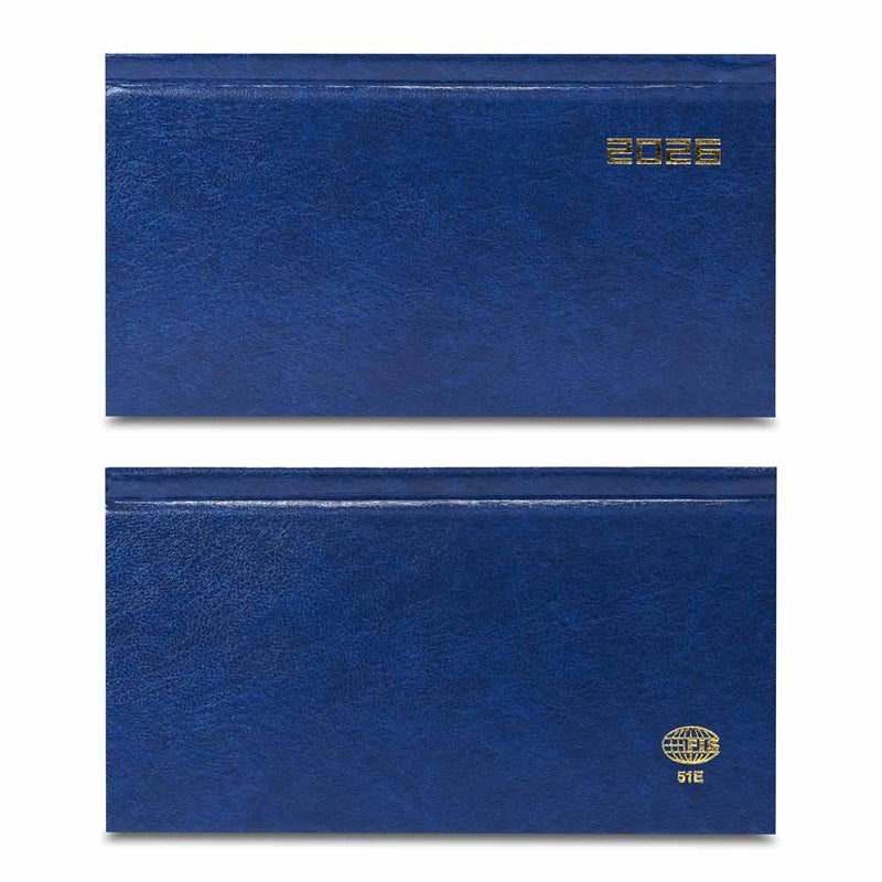 FIS مفكرة فايز 2026 نحيفة، حجم نحيف 170x90 مم، غلاف صلب من مواد الفينيل، أسبوع واحد في لمحة، تنسيق أفقي، ورق أبيض 60 جرام، غلاف أزرق - FSDI51E26BL - Image 2