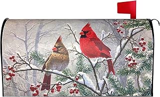 Sweetshow Sweetshow Winter Mailbox Covers Magnetic Bird Cardinal Mailbox Cover Winter Mailbox Cover Magnetic Mailbox Wraps  - Image 1