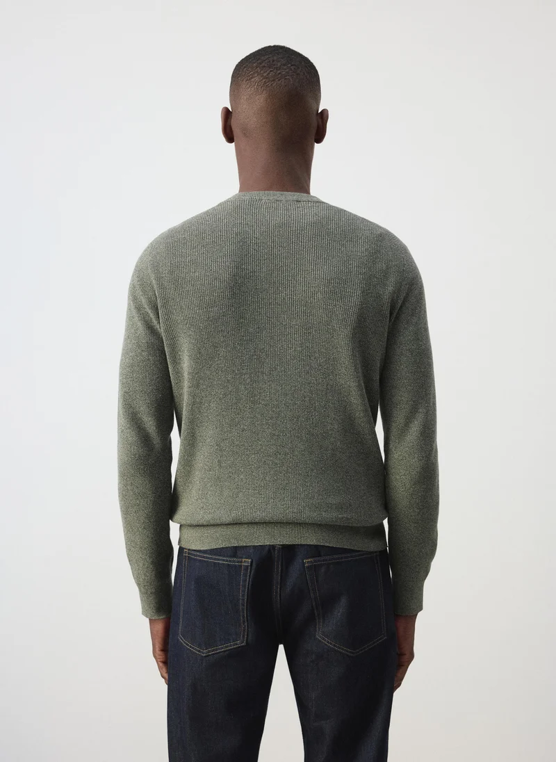 مانجو مان 100% Cotton Fine Ribbed Knit Jumper