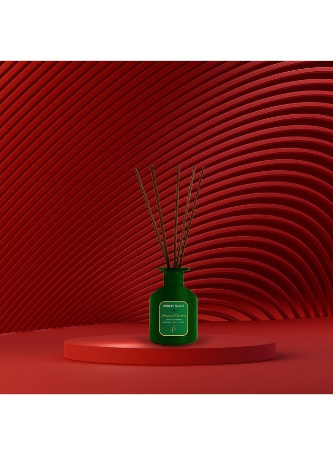 PURELY SCENT Bergamot Waters Reed Diffuser – 200ML | Citrus & Ocean Breeze | Fresh Long-Lasting Home Fragrance - Image 4