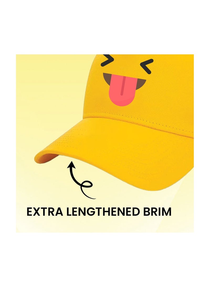 PRINTSHOP4ME Kids Yellow Smiley Face Mesh Cap With Adjustable Plastic Closure–Unisex Baseball Hat For Boys And Girls–Perfect For Outdoor Activities,Sports - Image 5