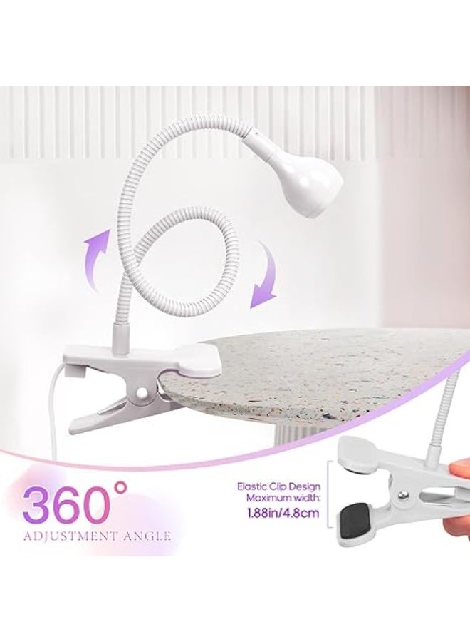 Gooseneck USB Clip Nail Lamp 395nm UV Curing Light 3W Nail Gel Dryer Purple Light for Nail Art Fluorescent Detection Money Check Phone Repair - Image 3
