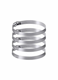 Y&D Metal Hose Clip, Large Size Adjustable Ducting Clamps Stainless Steel Clips for Securing Hoses and Pipes Tube, 8 Pieces  - Image 1
