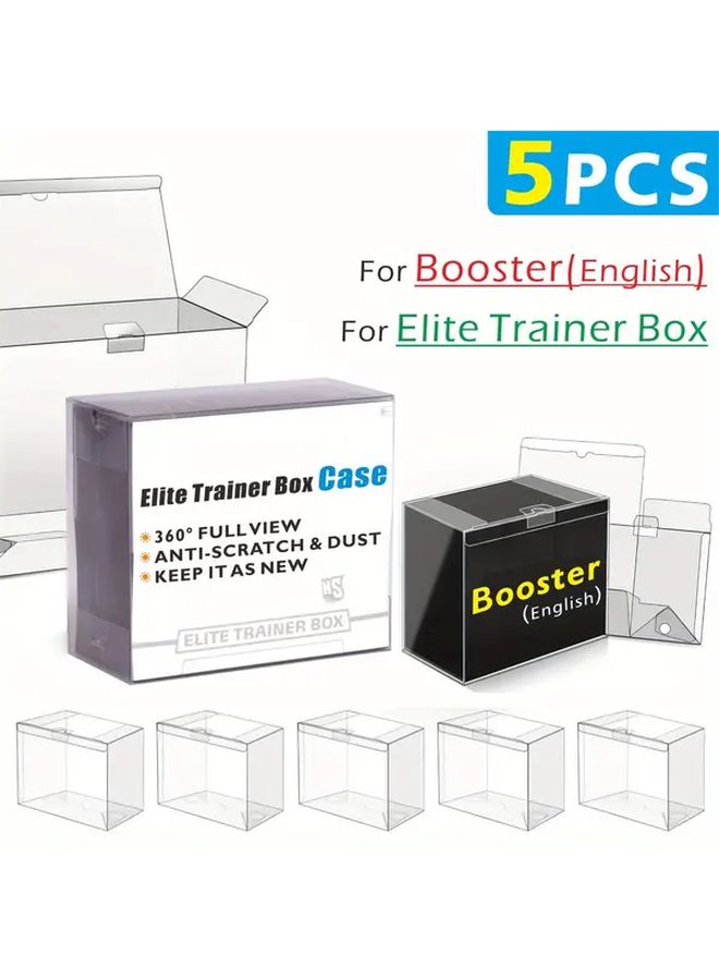 5 Clear Plastic Etb Cases For Booster Box 0.45mm Thick - Image 1