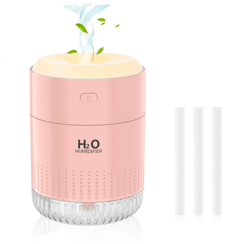 BAMCOO Portable Mini Humidifier, Auto Shut-Off, 2 Mist Modes, Quite, Small Humidifiers for Bedroom Travel Office Desk Plants (Pink) - Image 1