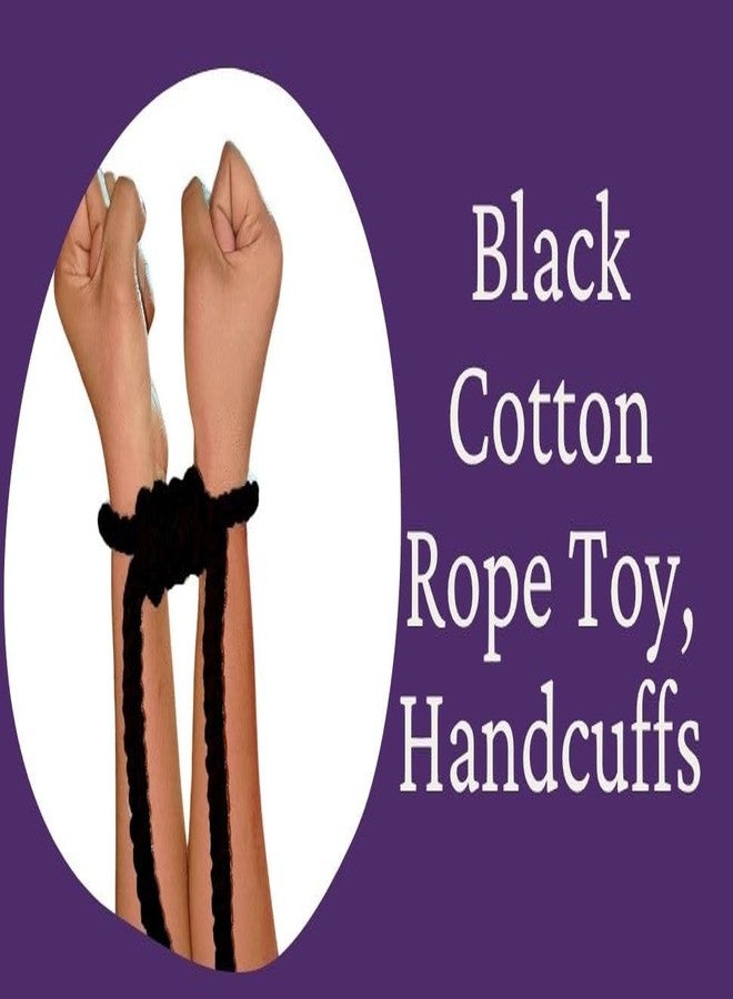 Esselkay Black Cotton Rope Handcuffs, Soft and Adjustable, for Roleplay and Theater Play, Kids Acting, Pack of 1 - Image 3