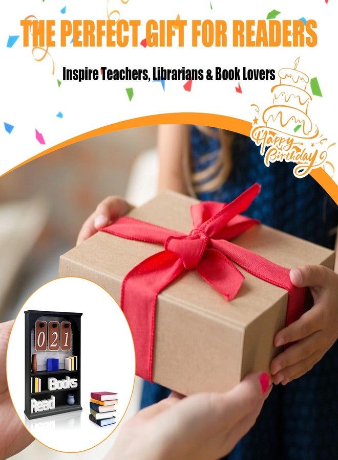 عداد الكتب المقروءة هذا العام، متتبع الكتب المقروءة لتحقيق هدف القراءة، فاصل كتب مزخرف، إكسسوارات كتب للقارئ، أمين المكتبة، والمعلم، عرض تحدي القراءة - Image 4
