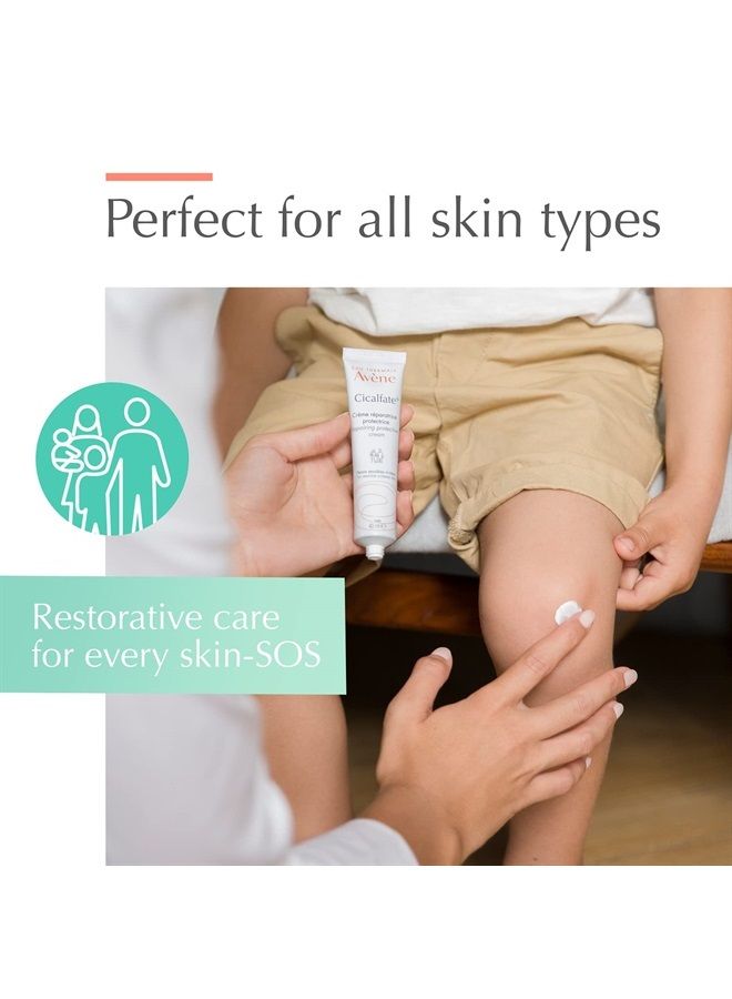Eau Thermale Avene Cicalfate+ Restorative Protective Cream - Wound Care - Helps Reduce Look of Scars - Postbiotic Skincare - Non-Comedogenic - 1.3 fl.oz.