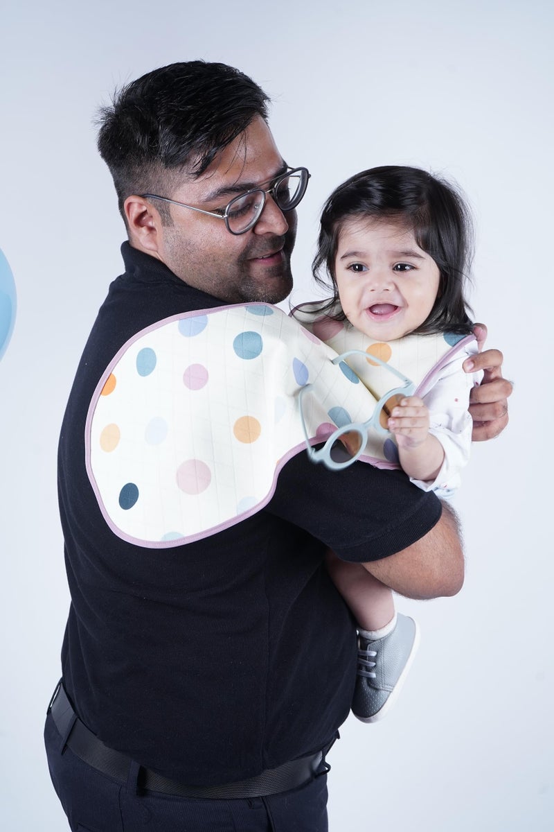 HAPPY MATTY Absorbent Fast Dry and Washable Set of 3 Baby Burp Sheets Multicolour 0-3 Years Watermelon Snail Cat Size Large (56cm x 24cm) - Image 4