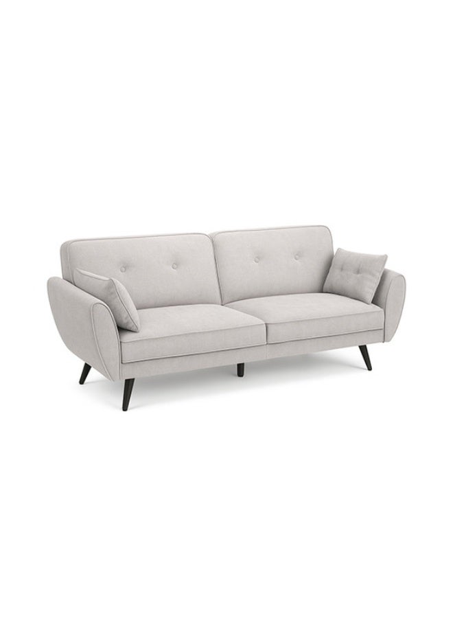 YI ONE Sofa Bed – 3-Seater Convertible Sofa with Adjustable Armrests, Push-Back Design & Metal Legs, Luxury Grey Fabric - Image 1