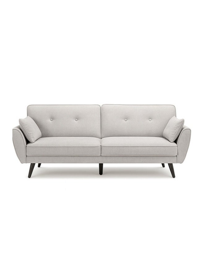 YI ONE Sofa Bed – 3-Seater Convertible Sofa with Adjustable Armrests, Push-Back Design & Metal Legs, Luxury Grey Fabric - Image 2
